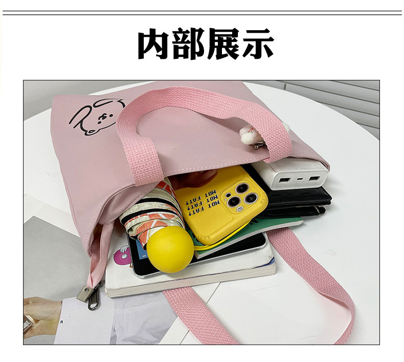 2022 New Japanese-style ins fresh and clean shopping storage bags, lunch boxes, bento bags, girls' handbags, canvas bags undefined