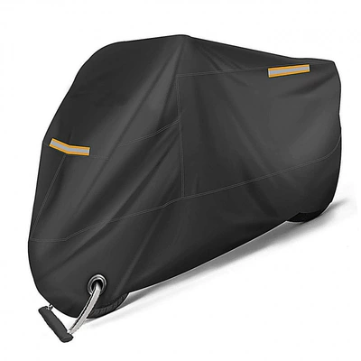 190t Motorcycle Cover, Outdoor Car Cover, Motorcycle Cover, Electric Car Cover, Waterproof Sun Protection Bicycle Cover (Car clothing) - s-black