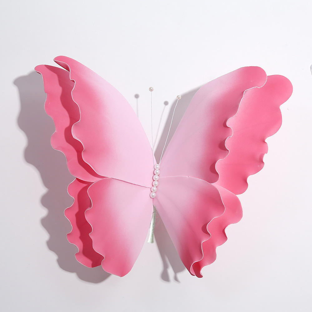 Simulación transfronteriza espuma gradiente mariposa colorido DIY estética props decoración boda diseño de escena al aire libre