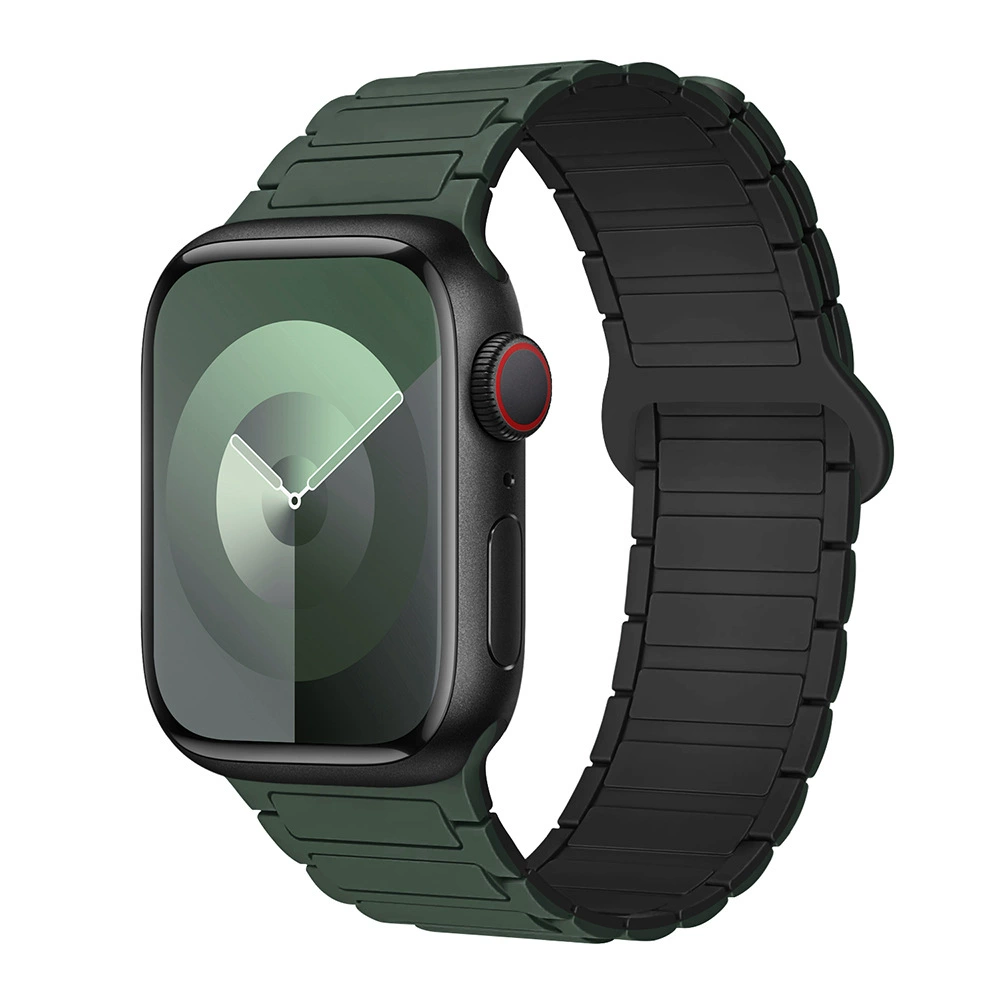Подходит для Apple Watch1-11 поколения/Ultra3/SE3 второго поколения три бусины силиконовый магнитный ремешок
