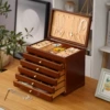 X776-6 walnut color rice velvet copper handle (30*20*25CM)