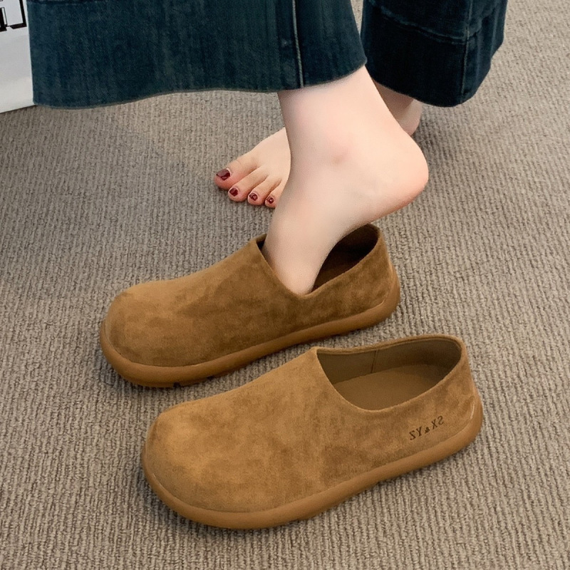勃肯鞋女2025新款秋冬季软皮全包博肯女鞋一脚蹬绝美孕妇软底鞋子|undefined