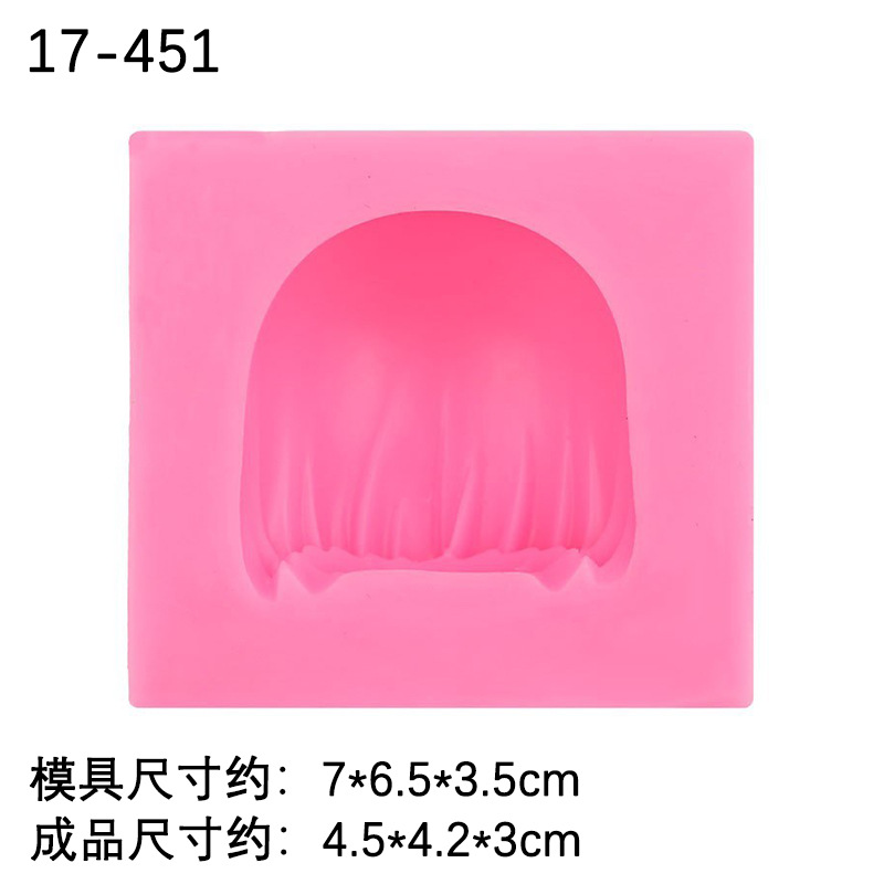 Ultra-ligero de arcilla pelo de silicona molde peinado muñeca modelado decoración fondant dibujos animados Bangs fondant molde de cerámica suave