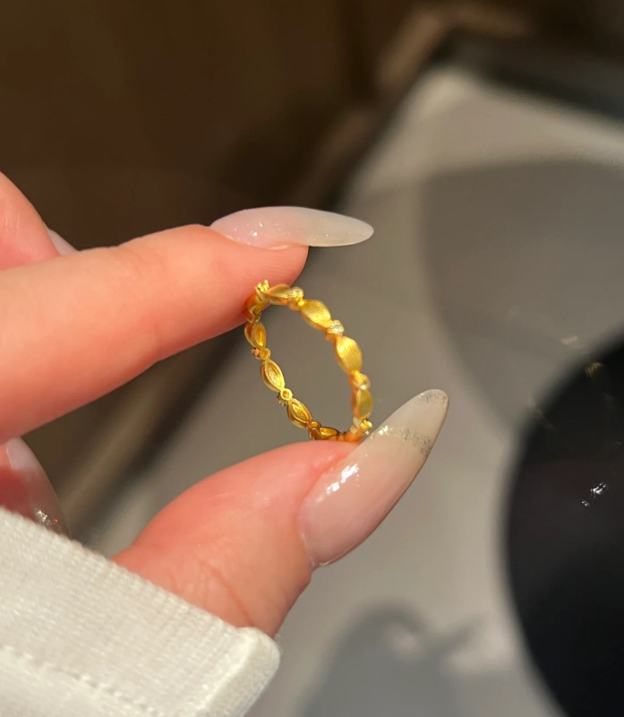 新しいスタイルのブロークンスタースカートリング、フェミニンなオープンリング、インスタイル、多用途のニッチデザイン、ガールフレンドへのギフト|undefined