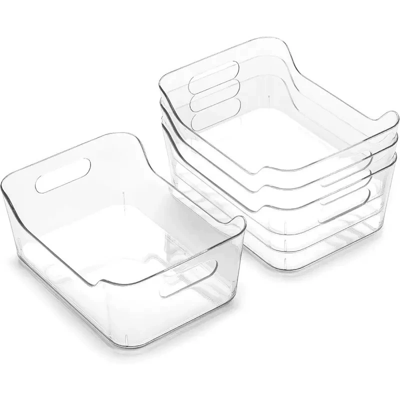 Трансграничный хит продаж, кухонный холодильник, прозрачный набор слитков, ящик для хранения овощей и фруктов, портативная пластиковая корзина