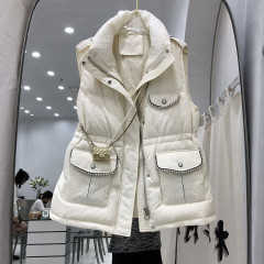 Xiaoxiangfeng ダウンコットンベスト女性用 2025 秋冬新作韓国スタイルルーズ痩身気質年齢軽減着用トップストレンディ
