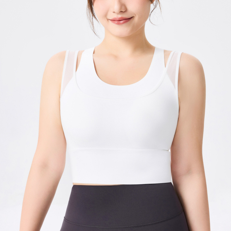 [Precio de un bocado] chaleco deportivo de cinturón de hombro integral gimnasio grasa MM tamaño grande sin marcas delgada chaqueta de yoga para mujeres