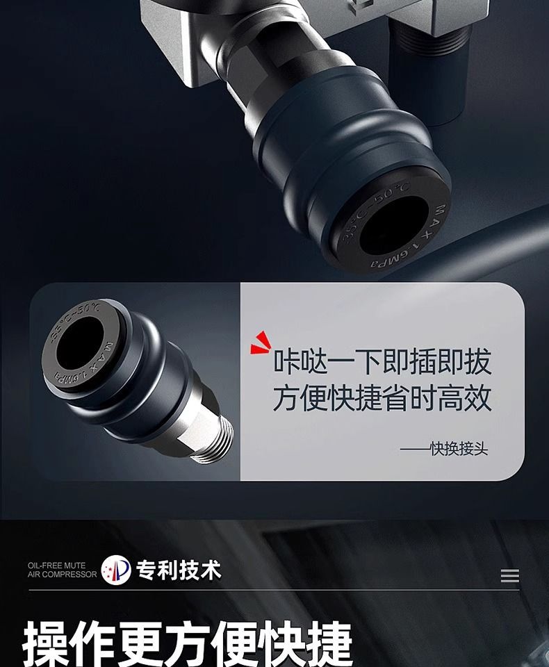 Saintpa Air Compressor 220V Silent Oil-Free Small Air Pump Industrial Grade High Pressure 10L30L55L120L150L