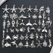 古银海星海马海洋系列吊坠合金饰品配件DIY项链手链挂件工厂直销