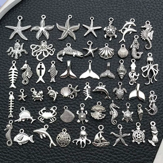 古银海星海马海洋系列吊坠合金饰品配件DIY项链手链挂件工厂直销