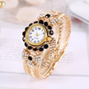 Quartz fashionable watch, metal gold bracelet, Korean style, wholesale