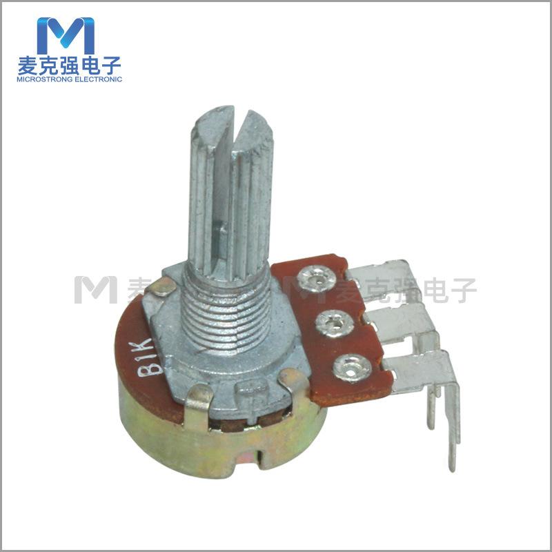 16mm不带开关旋转式碳膜电位器WH148 1K WH148-1A-4 B1K柄高20mm