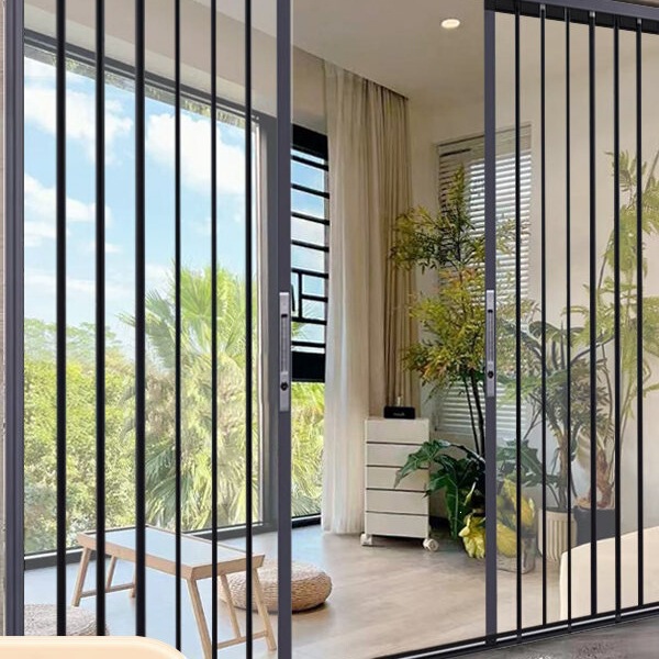 Panoramic Door Acrylic Transparent Crystal Sliding Folding Door Kitchen Living Room Bathroom Glass Door Small Apartment Partition
