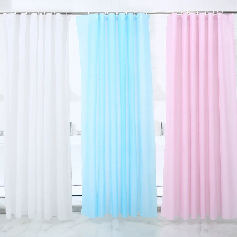 Waterproof Shower Curtain, Solid Design, Increased Thickness, 180×180 cm, Multi-Color