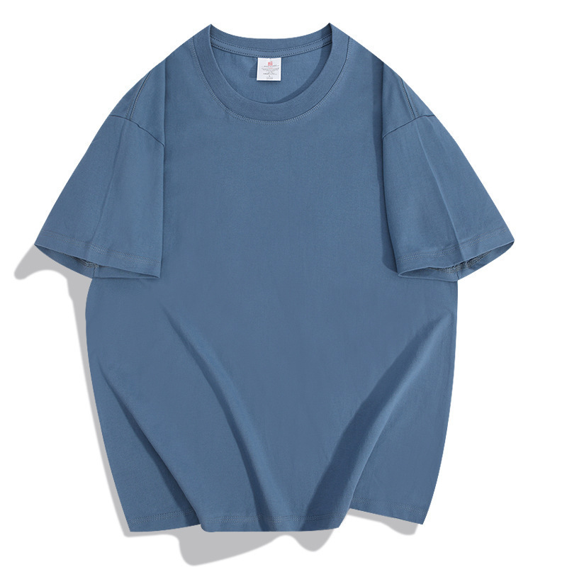 230 gramos de algodón pesado de verano camiseta de manga corta camiseta de color sólido suelta camiseta de fondo camiseta de moda camiseta blanca