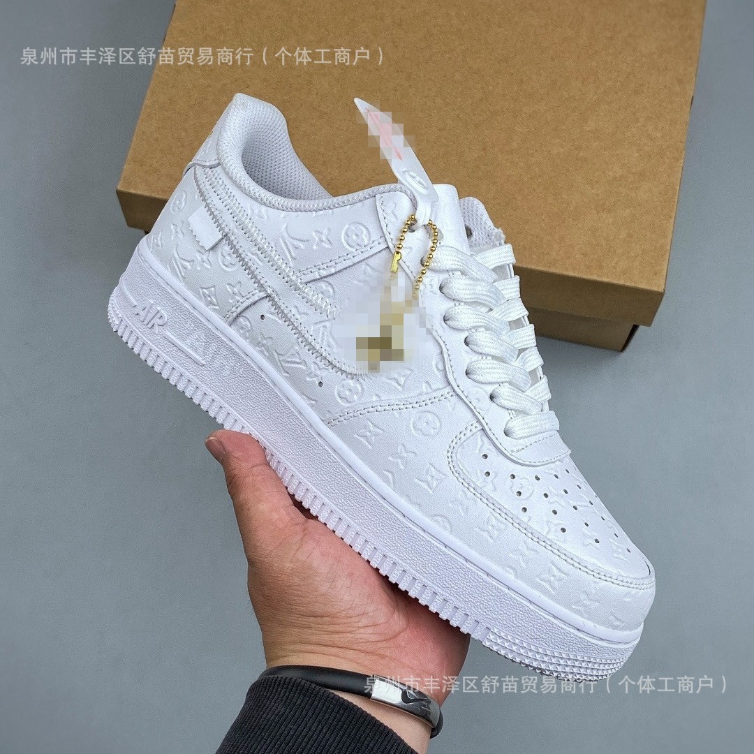 Men's Top-Grain Leather Casual Skate Sneakers, OFF Collaboration