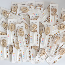 包邮 K3香槟 数字蜡烛 金色 吸卡 派对生日蜡烛 蛋糕 纪念周年