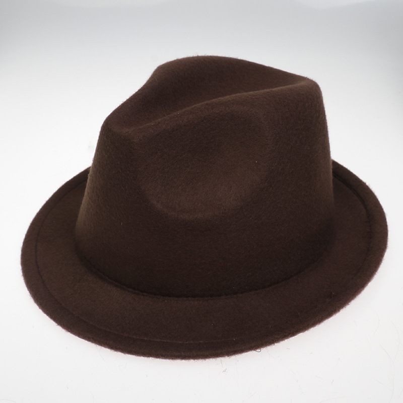 New Xizang riding hat European and American Western Denim hat autumn and winter woolen Jazz hat export soft woolen small bowler hat