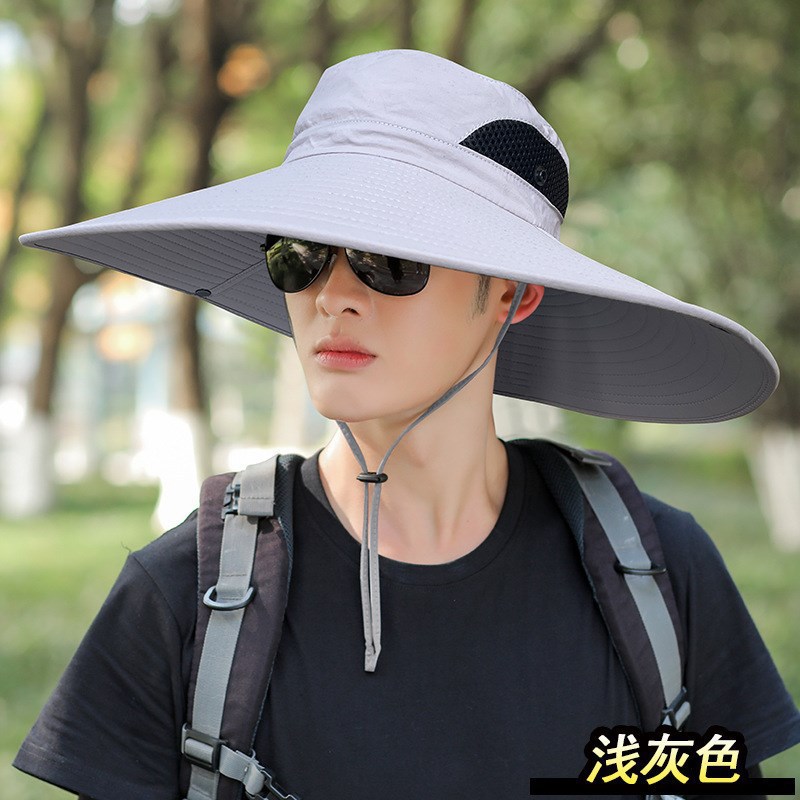 Sombrero de protección contra el sol para hombres y mujeres al aire libre cubierta de cuello gorro de verano gran bisel anti-UV sombrero de pesca sombrero de montaña sombrero de bicicleta