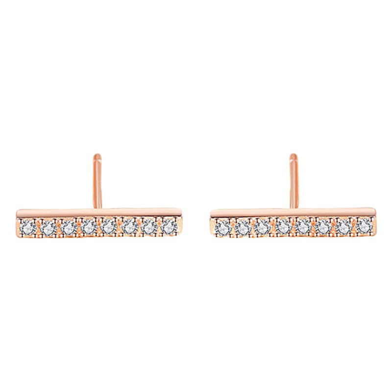 S925 pendientes de diamantes de plata pendientes de estilo simple de las mujeres pendientes de circón de lujo de luz de moda pendientes de joyería al por mayor