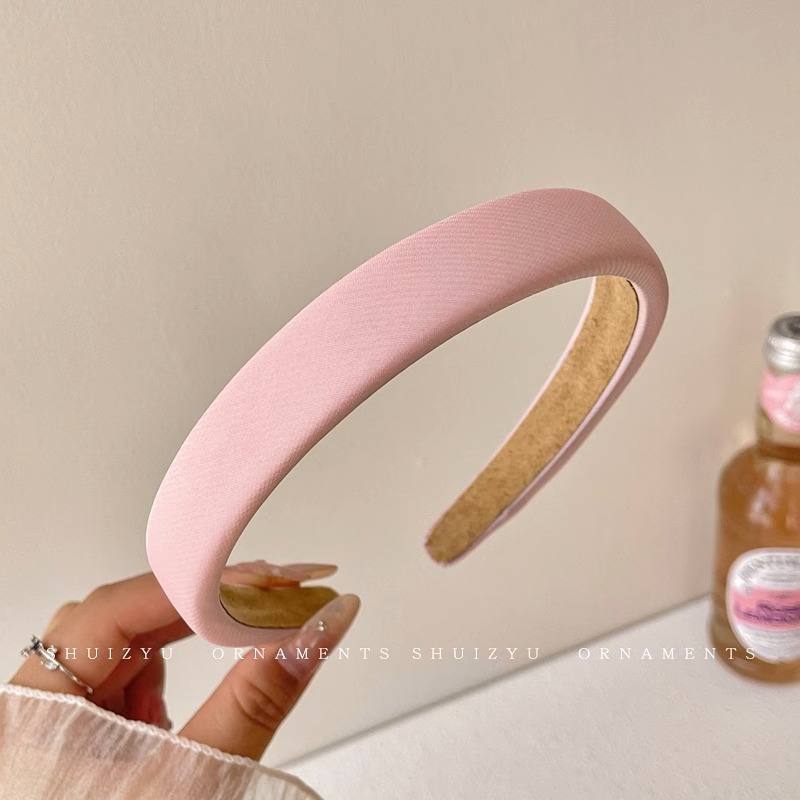 Rosado para mujeres 2025 nuevo cráneo alto borde ancho dulce paquete de cabello pequeño viento fragancia temperamento para el cabello al por mayor