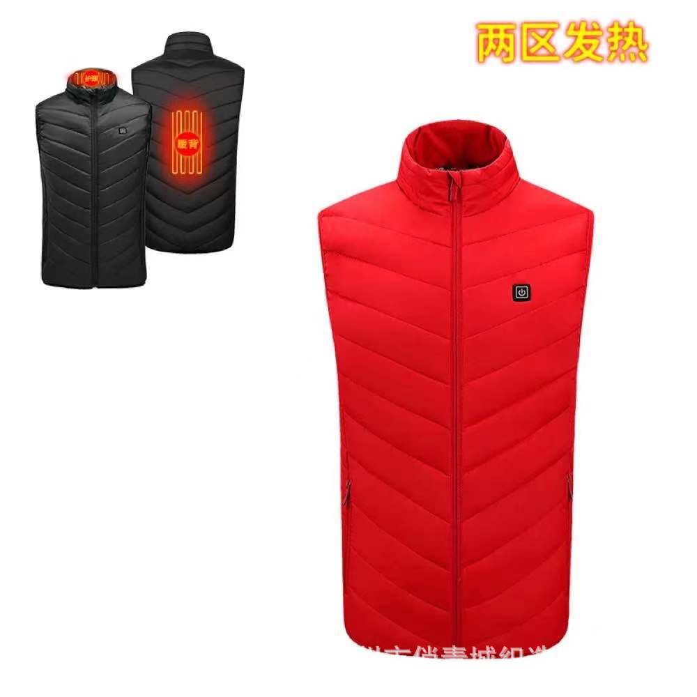 Chaleco caliente transfronterizo Chaleco de calefacción USB de los hombres Chaleco de calefacción ropa de calefacción caliente Chaleco de temperatura constante inteligente