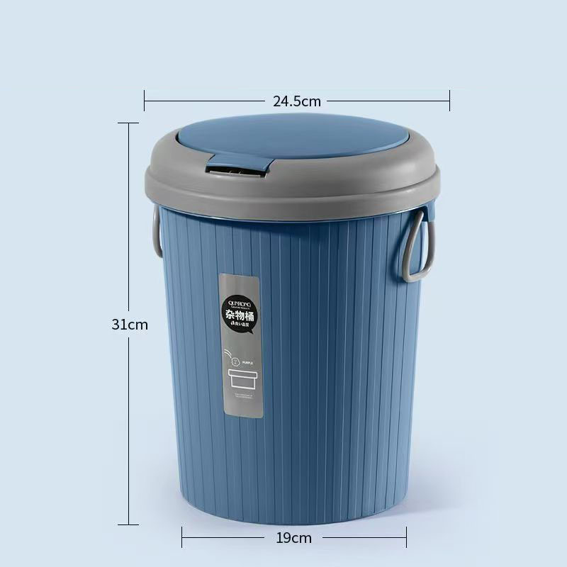 Cubo de basura con tapa a presión de plástico para el hogar image 10