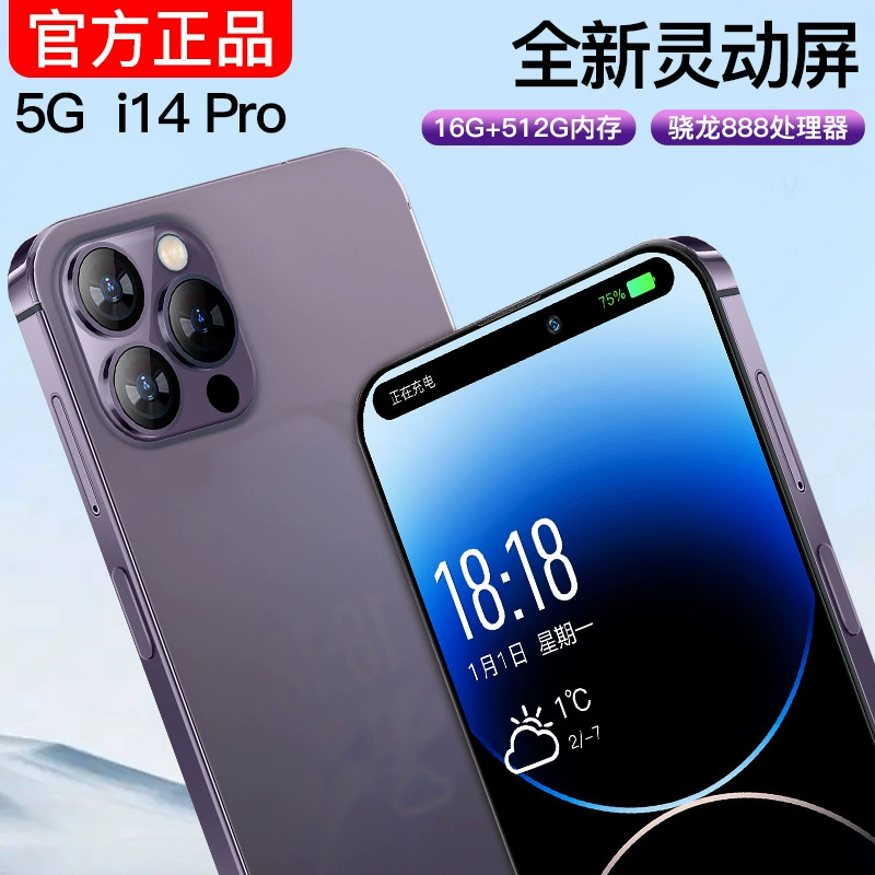 Smartphone i14Pro (intel core i14), 5G, Multi-Network Support, up to 16+512 GB