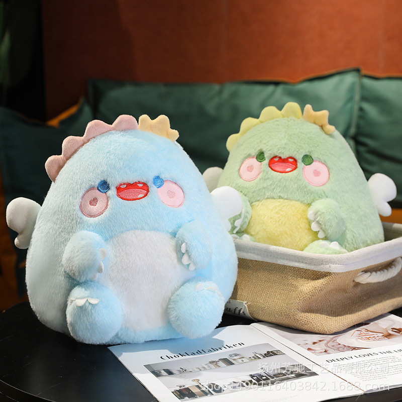 Macaron nueva muñeca peluda de peluche de juguete lindo Internet celebridad Ángel pequeño dinosaurio muñeca Ragdoll