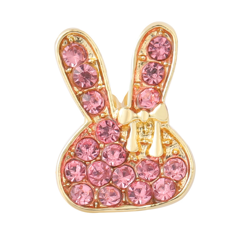 Animal de la historieta conejito cabeza hebilla decorativa adecuada para Apple reloj correa de silicona hebilla personalizada accesorios Decoración