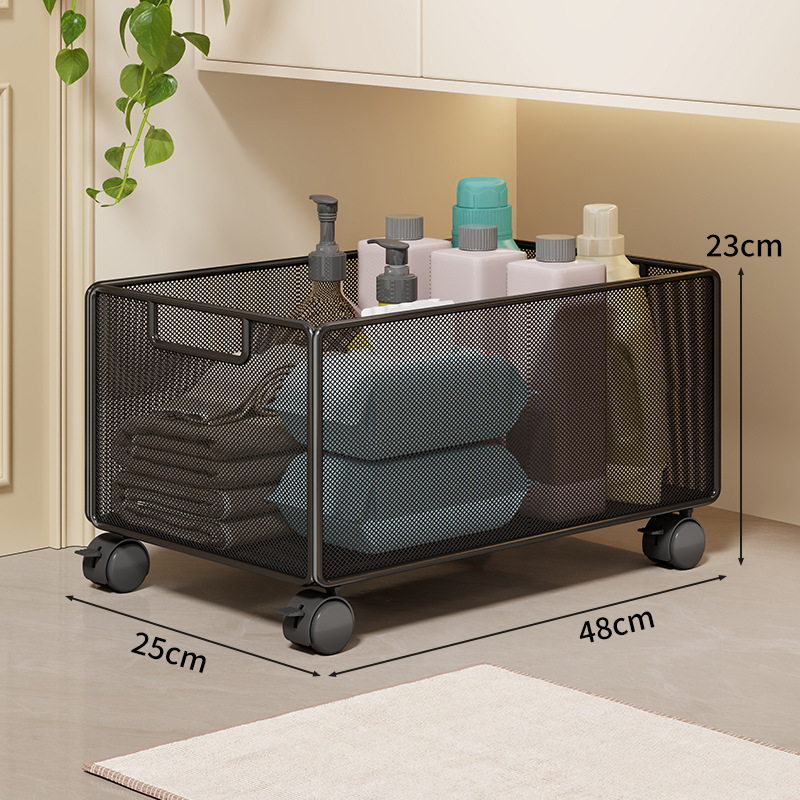 Carrito Cesta para Ropa Sucia de Hierro, Móvil, para Baño