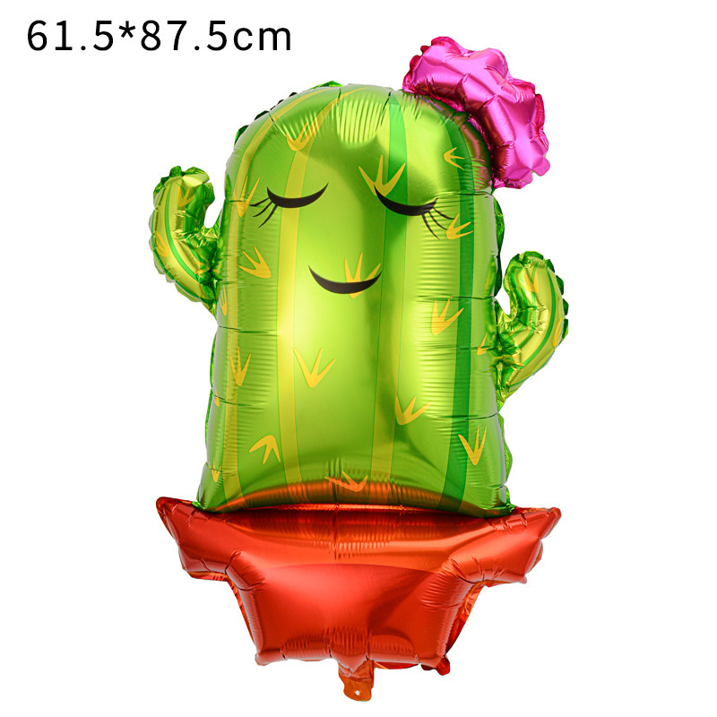 Globo de cactus transfronterizo Fiesta de carnaval Decoración Película de aluminio Burrito TACO Globo FIESTA Set