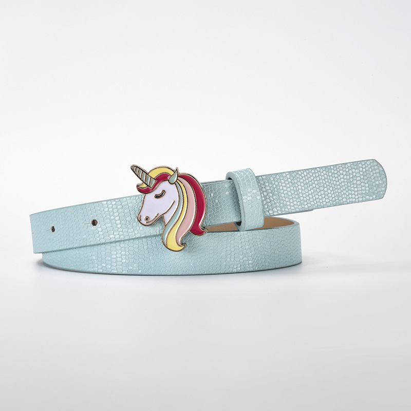Cinturón Infantil de Unicornio para Niña de Cuero PU con Hebilla de Aleación para Uso Casual image 7