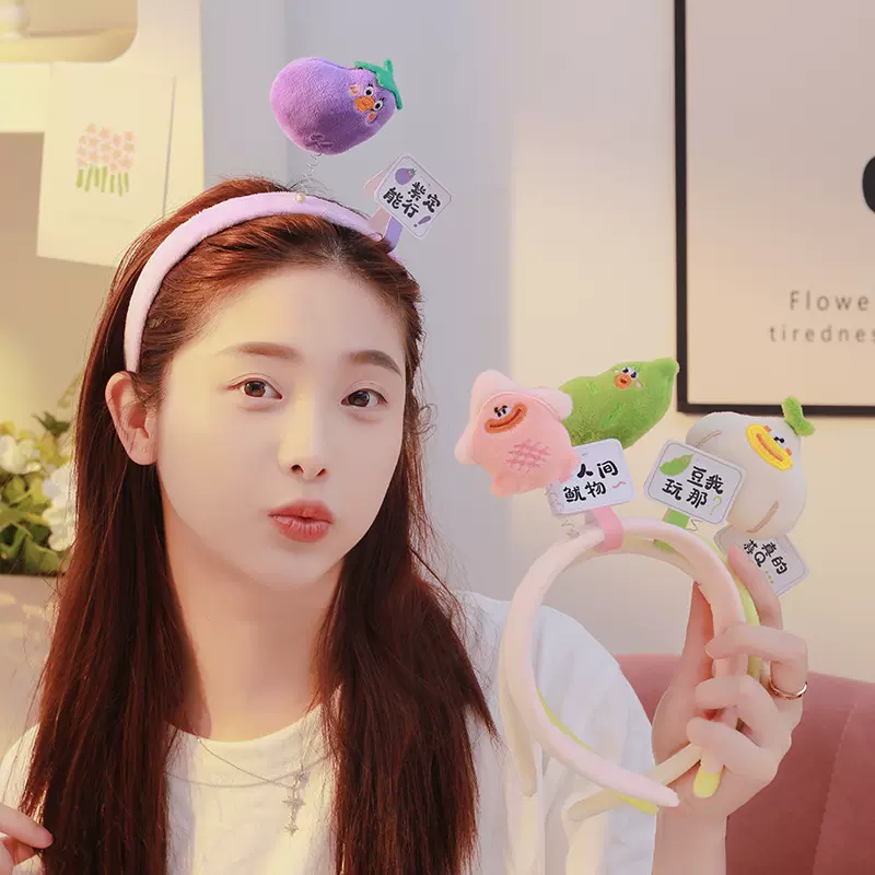 大排档卡通搞怪可爱发箍少女创意扭扭头饰箍立体发箍丑萌发饰跨境