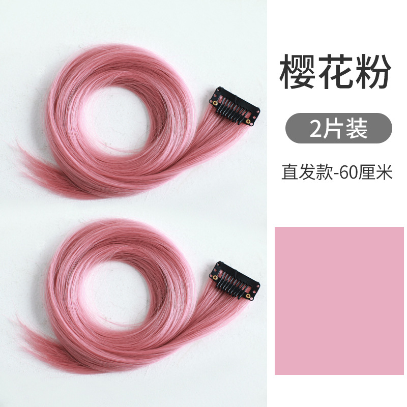 Piezas de tinte de orejas, pelo rizado, pelucas de teñido, extensión de cabello de color femenino, parches de cabello de color, cabello largo y liso, blanqueado.