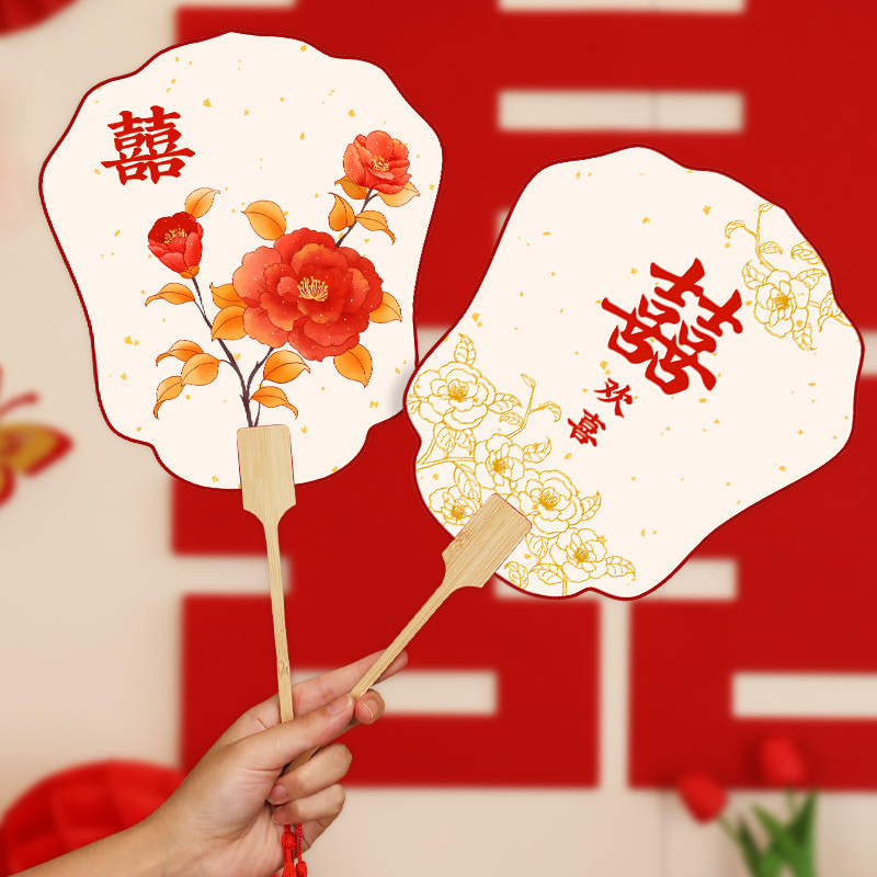 Suministros DE BODA colección completa dama de honor Grupo fan boda foto boda novia pick-up truco accesorios ventilador de papel de doble cara