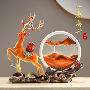 Resin elk crafts home decoration new Chinese creative living room entrance wine cabinet TV cabinet decorations