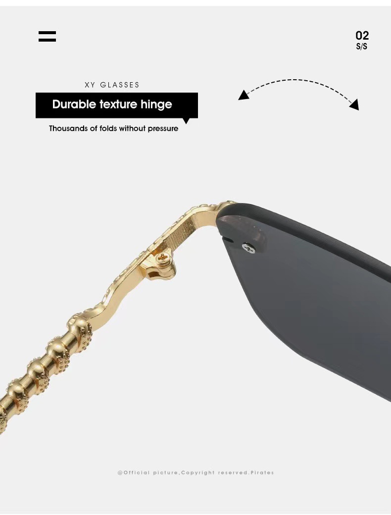 Fashion Square Snake Metal Sunglasses For Women Minimalist Style_voghion.com