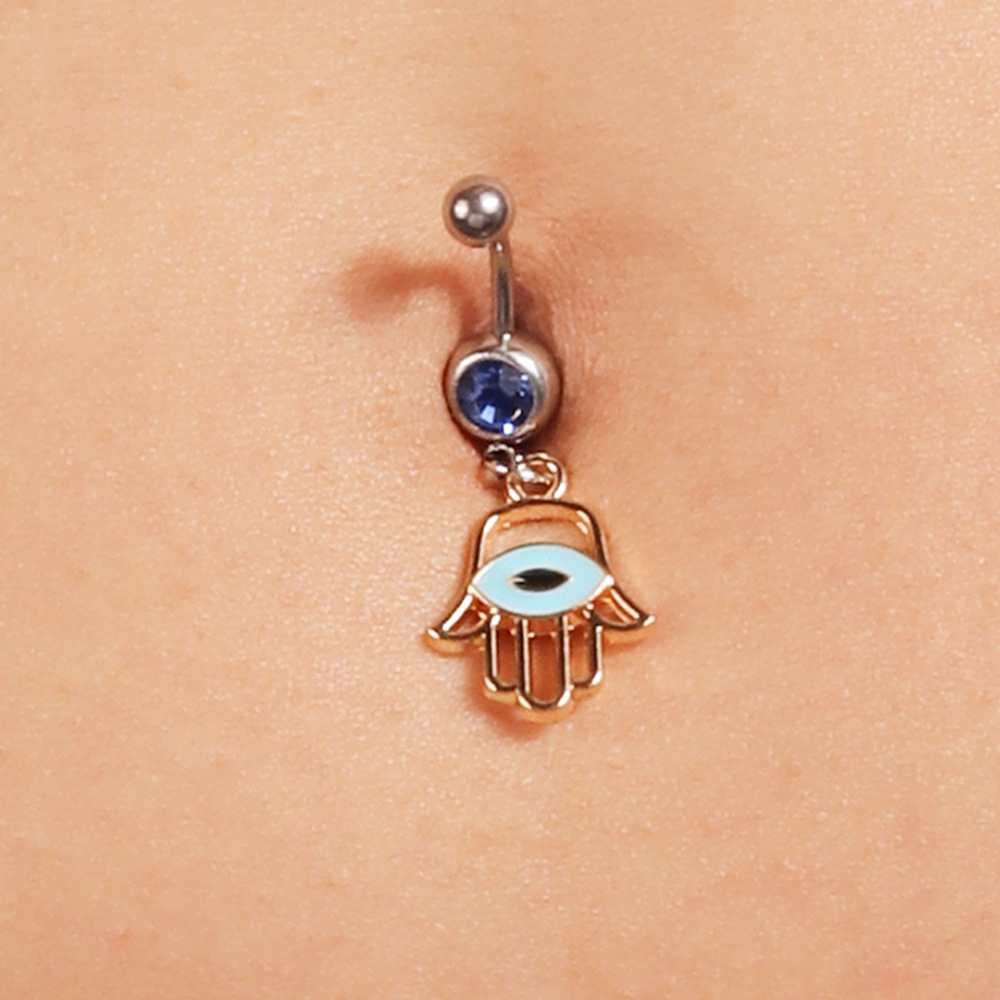 Devil's Eye Belly Button Ring Elegant Navel Piercing For Women_voghion.com