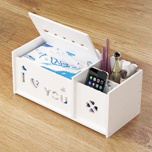 Desktop multifunctional tissue box pen holder home living room napkin box office paper box bedroom paper box
