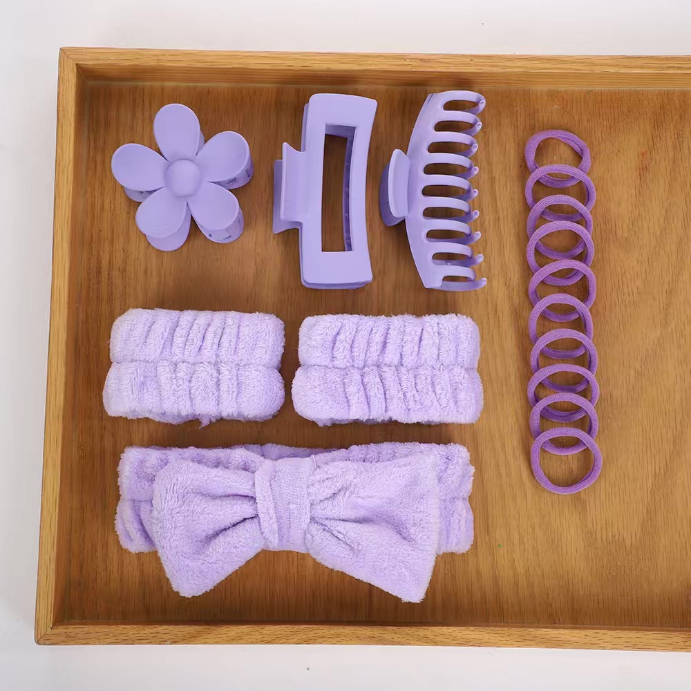 Purple headband, set, 16 pieces