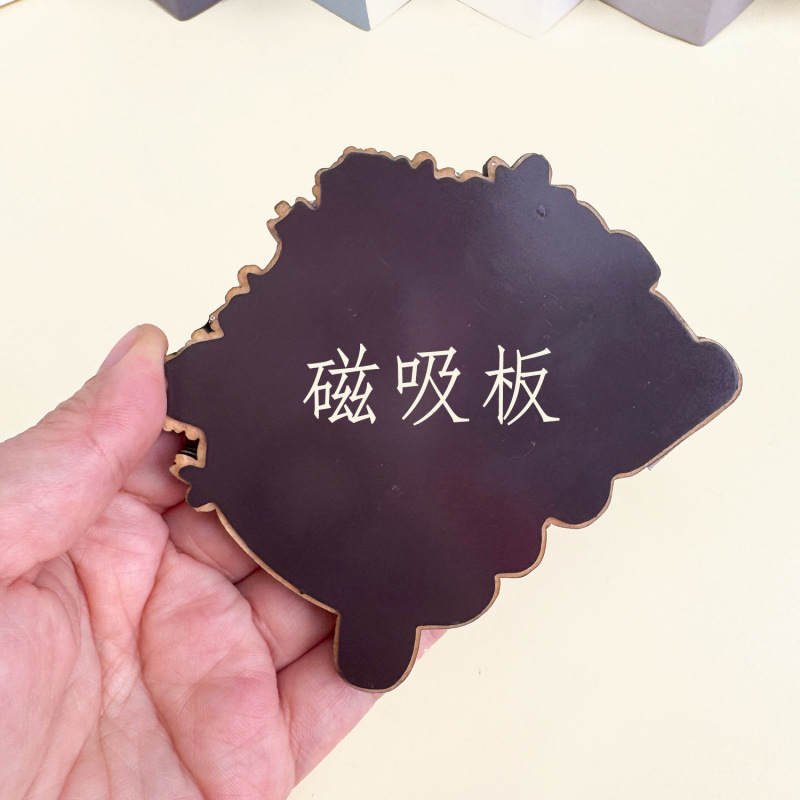 武汉冰箱贴城市地标木质三层磁吸冰箱贴文创礼品旅游景区纪念品|undefined