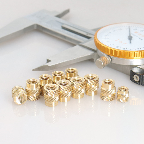 Tuba hot melt copper nut double twill injection molded copper flower mother copper insert mobile phone copper nut M1M1.2M1.4-M8