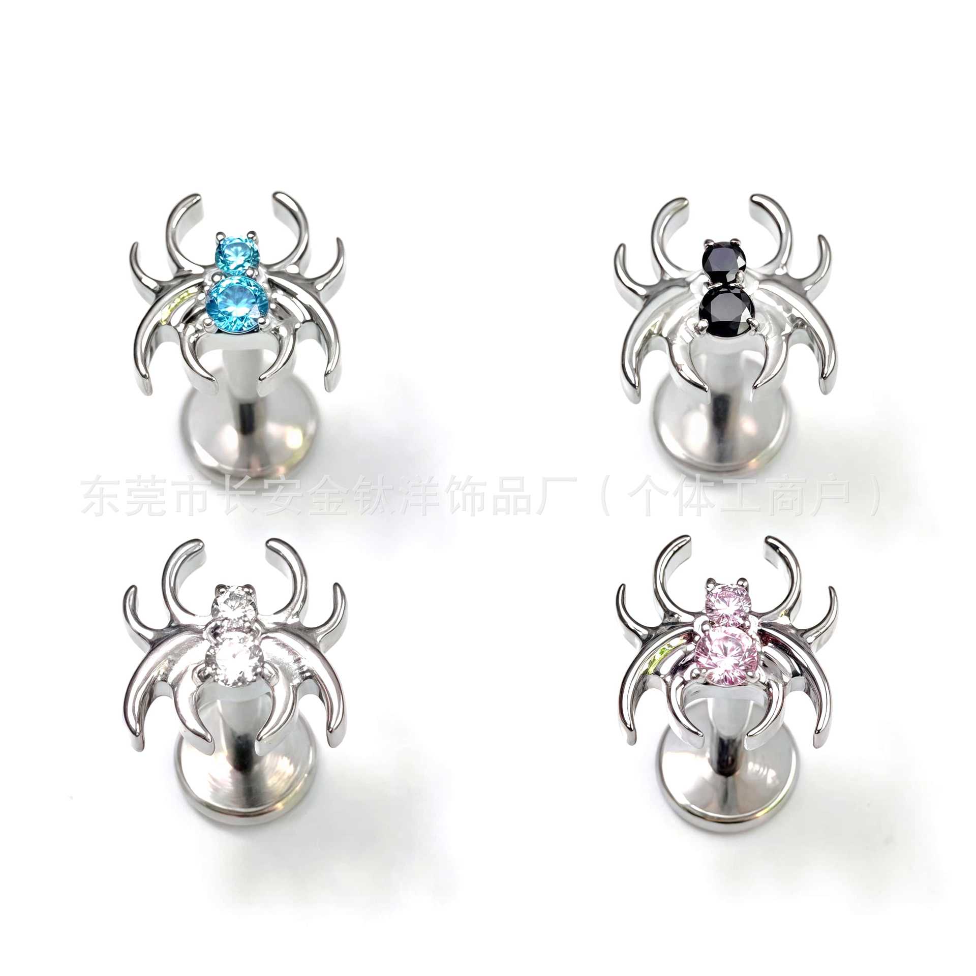 Pointed titanium steel lip stud product view