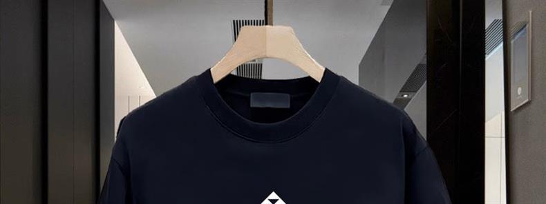 Tricou scurt de vară din bumbac pur, de înaltă calitate, cu mânecă jumătate, versatil, pentru bărbați, croială lejeră_voghion.com