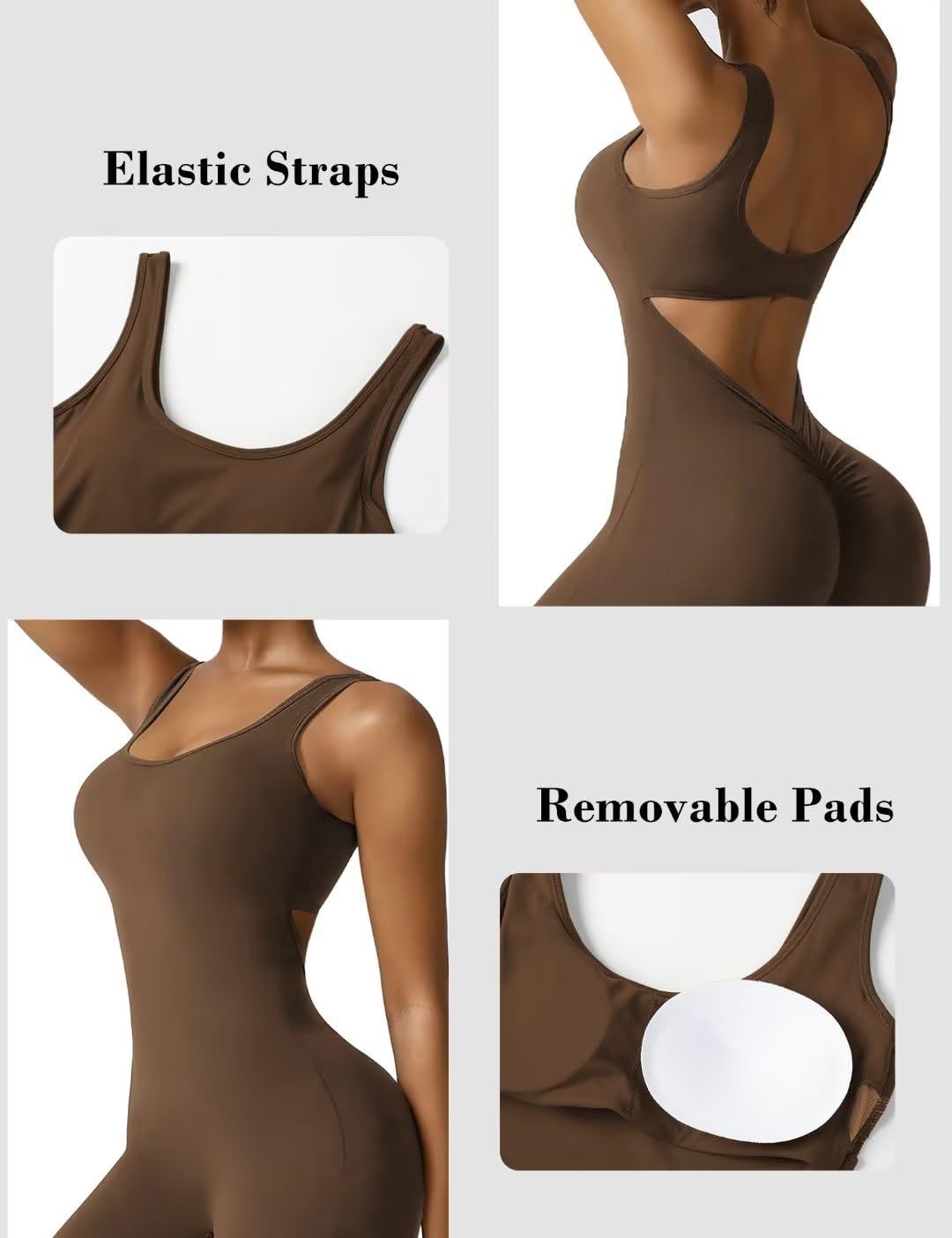 Women's Sleeveless Flared Jumpsuit Sexy Backless Tight Hip Lifting Yoga Jumpsuit For Women_ecoleips.com