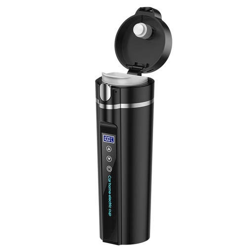  New Smart Car Water Boiling Cup Convenient Car Heated Water Cup Double-layer Vacuum Insulated Cup 450ml