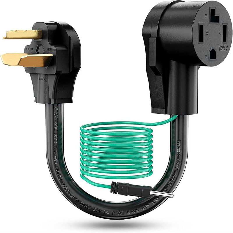 , Dryer conversion line NEMA 10-30P plug to 14-30R socket, 10 AWG STW American standard