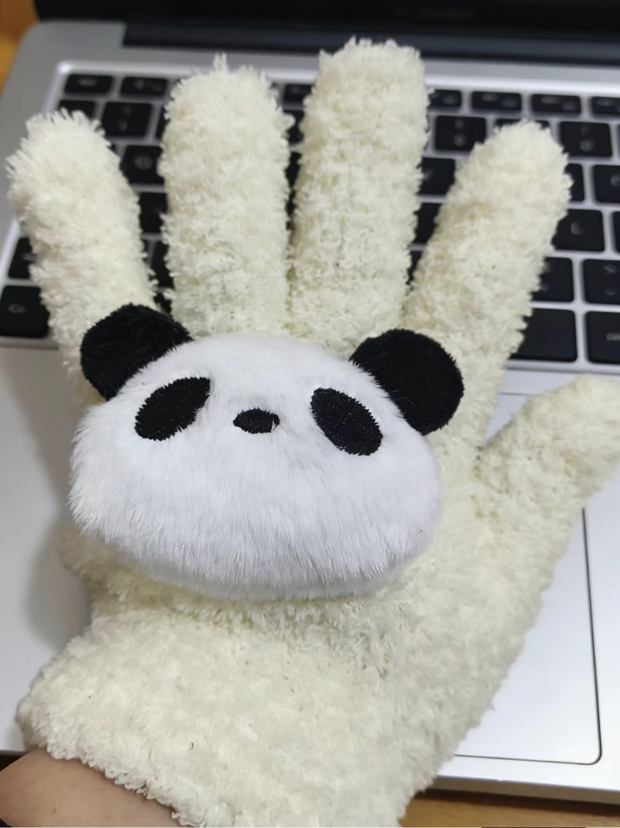 판다 노란색 장갑