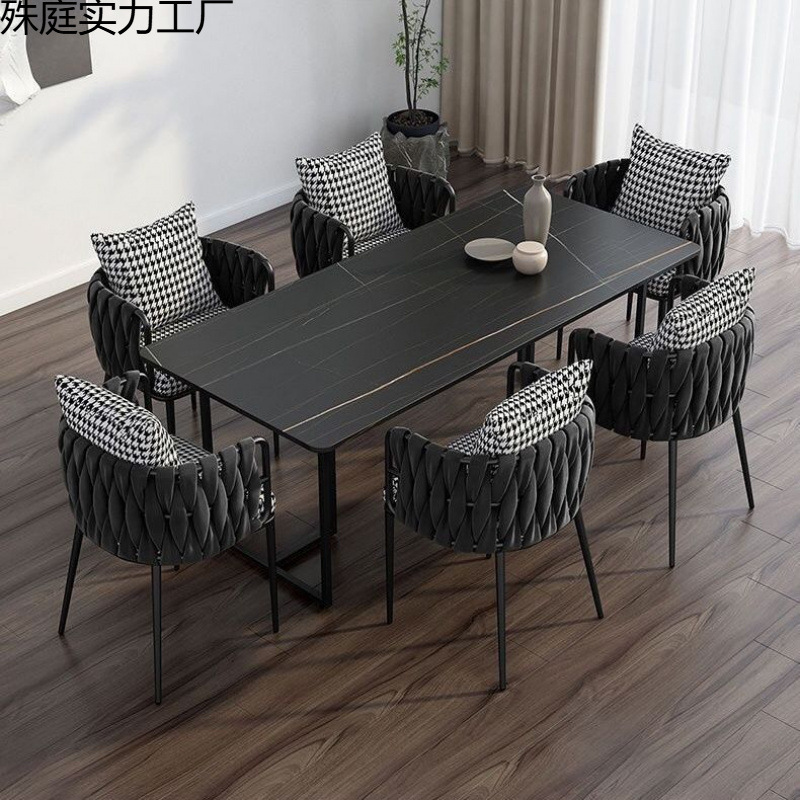 Silla de comedor de lujo nórdica, silla de mesa de ajedrez y tarjetas, silla de mahjong, bar simple moderno, bar de café, bar de bistro